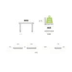 Konzole nastavitelná pod klimatizaci s příčkou 465x800 mm Rodigas MS253 105 - Obrázek 2